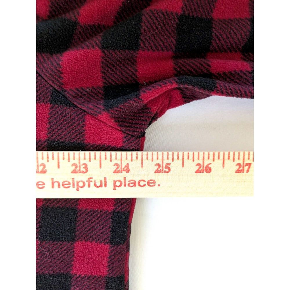 Lee Riders Fleece Shirt Womens XXL Red Black Buffalo Plaid Button Up Long Sleeve - Picture 4 of 4
